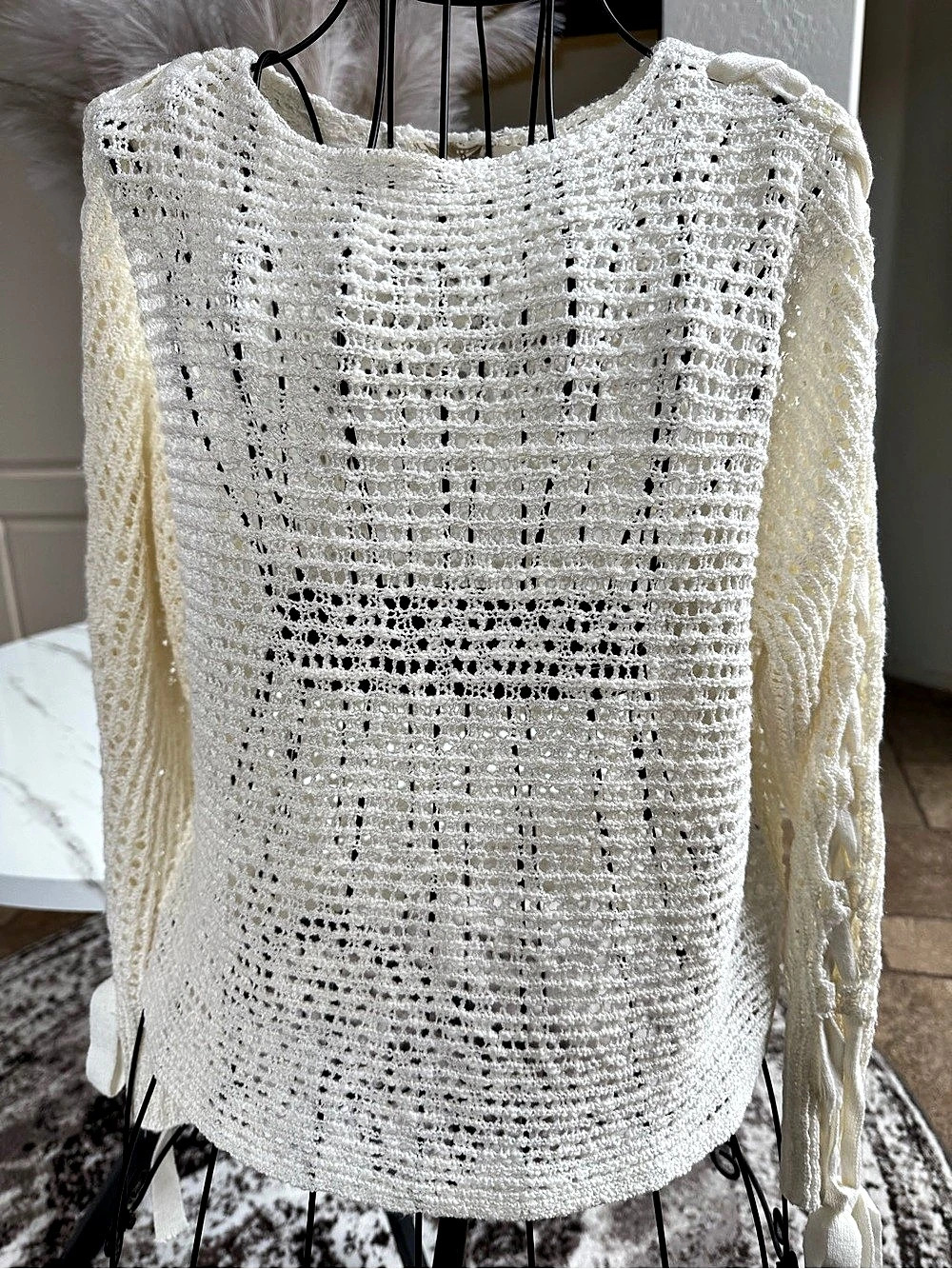 Rewind Open-Knit Sweater